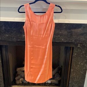 Orange Sheath Mini Dress for Cocktail Nights